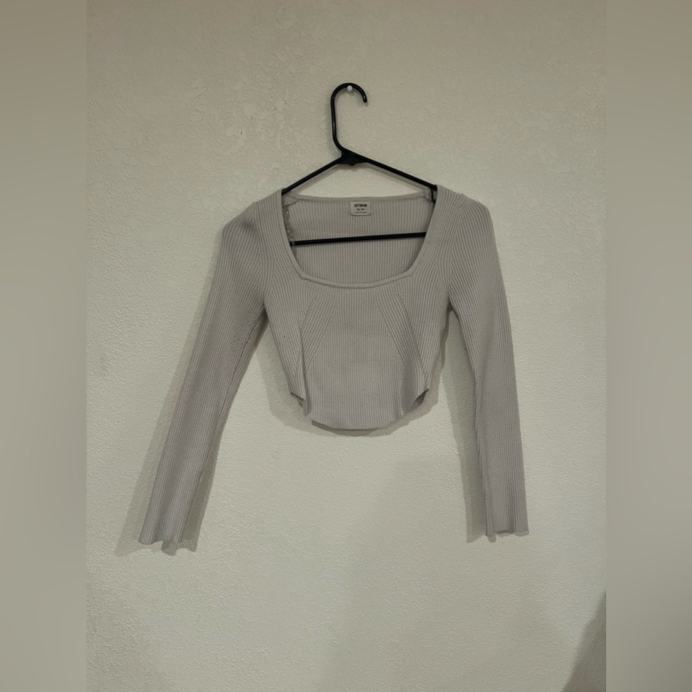 White cotton on Cropped long sleeve